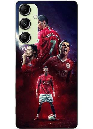 Силіконовий чохол бампер для samsung a04s з малюнком ronaldo mu роналдо