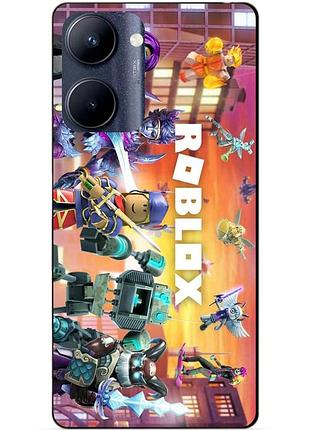Силиконовый чехол бампер для realme c33 с картинкой роблокс roblox