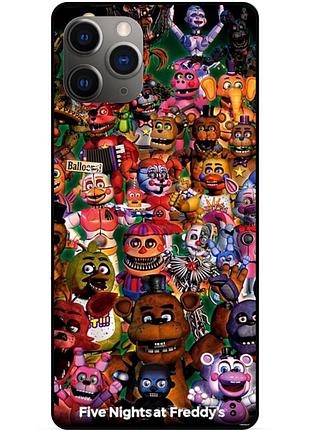 Силіконовий бампер чохол для iphone 11 pro max з малюнком аніматроніки freddy фредді