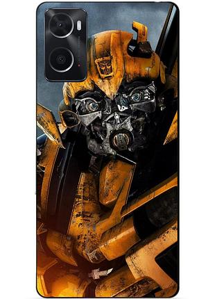 Силиконовый бампер чехол для oppo a76 / a96 c рисунком бамблби трансформеры
