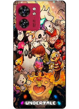 Силиконовый чехол бампер для motorola edge 40 с рисунком андертейл undertale
