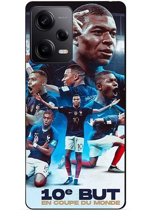 Силіконовий бампер чохол для xiaomi redmi note 12 pro 5g з малюнком мбаппе франція mbappe