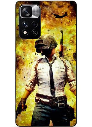 Силиконовый чехол бампер для xiaomi redmi note 11 pro plus 5g с рисунком пабг puвg