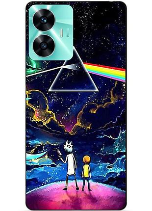 Силіконовий чохол бампер для realme c55 з малюнком рік і морті rick and morty