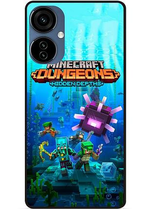 Силіконовий чохол бампер для tecno camon 19 neo з малюнком майнкрафт minecraft