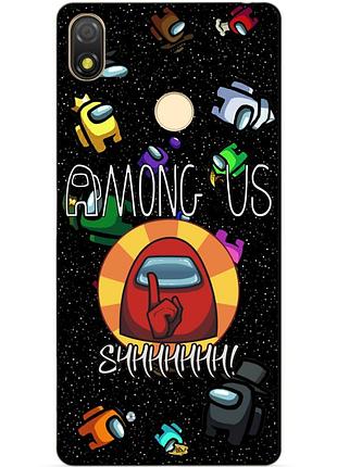 Силіконовий бампер чохол для tecno pop 3 з малюнком among us