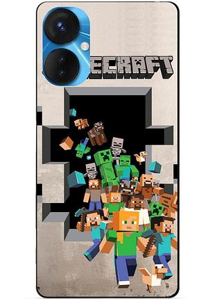Силіконовий бампер чохол для tecno spark 9 pro з малюнком майнкрафт minecraft