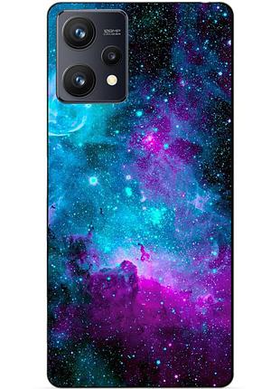 Силиконовый чехол бампер для realme 9 / 9 pro plus с рисунком галактика