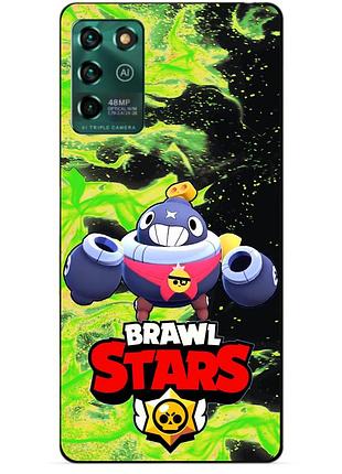 Чехол силиконовый бампер для zte blade v30 vita с героем бравл тик