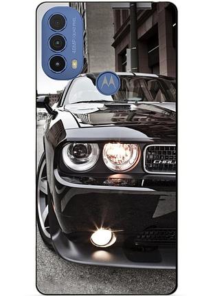 Силиконовый чехол бампер для motorola moto e20 с рисунком dodge додж машина авто