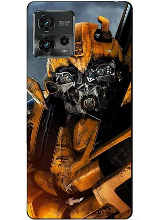 Силіконовий чохол бампер для motorola moto g72 з малюнком бамблбі bumblebee трансформери