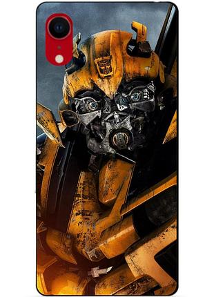 Силиконовый чехол бампер для iphone xr с рисунком бамблби bumblebee трансформеры