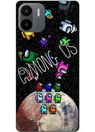 Силиконовый чехол бампер для xiaomi redmi a2 / a1 с рисунком амонг ас among us