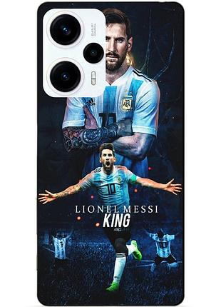 Силиконовый чехол бампер для xiaomi poco f5 с рисунком messi аргентина месси