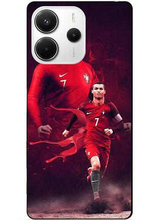 Чехол силиконовый бампер для xiaomi redmi note 14 с рисунком ronaldo португалия роналдо
