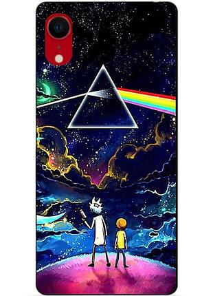 Силиконовый чехол бампер для iphone xr с рисунком рик и морти rick and morty