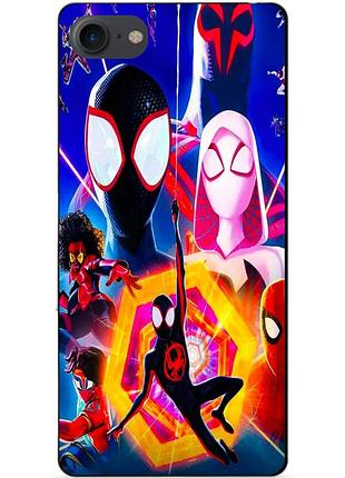Силиконовый чехол бампер для iphone 8 с картинкой spider man человек паук