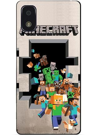 Силіконовий чохол бампер для zte blade l210 з картинкою minecraft майнкрафт