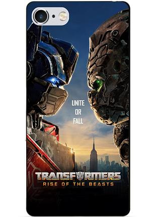 Силиконовый чехол бампер для iphone 6 с рисунком звероботы трансформеры transformers