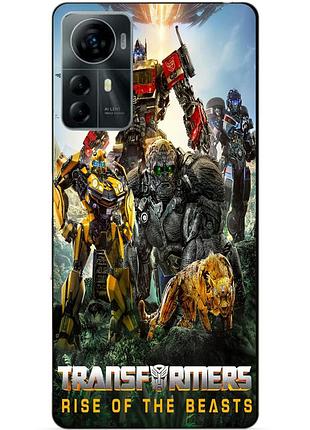 Силиконовый чехол бампер для zte blade a72s звероботы трансформеры transformers