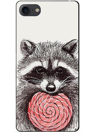 Силіконовий чохол бампер для iphone se 2 2020 з малюнком єнот