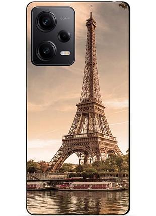 Силиконовый чехол бампер для xiaomi redmi note 12 pro 5g с рисунком эйфелева башня франция париж