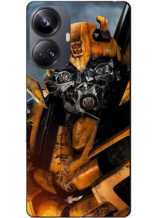 Силиконовый чехол бампер для realme 10 pro plus с рисунком бамблби bumblebee трансформеры