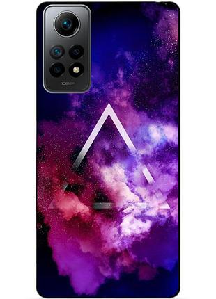 Силиконовый бампер чехол для xiaomi redmi note 12 pro с рисунком космос