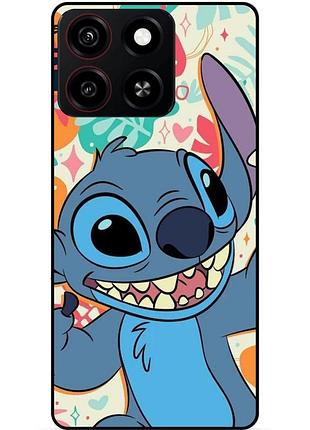 Чехол силиконовый бампер для zte blade a35 с рисунком stitch стич