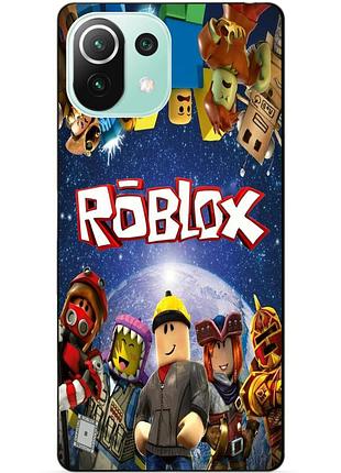 Силиконовый чехол бампер для xiaomi mi 11 lite с рисунком роблокс roblox