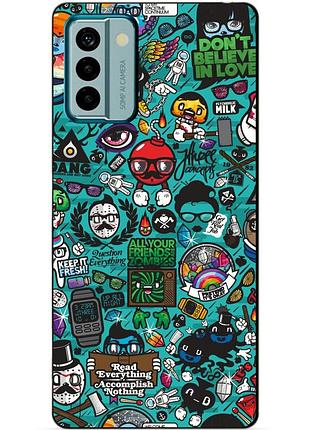 Силіконовий чохол бампер для nokia g22 з малюнком стикери