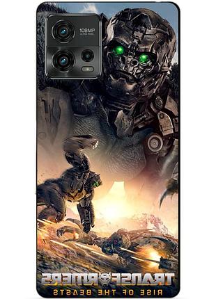 Силіконовий чохол бампер для motorola moto g72 з малюнком ейплінк зверобати трансформери transformers