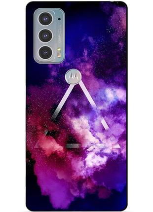 Силіконовий чохол бампер для motorola edge 20 з малюнком космос галактика
