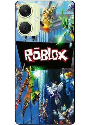 Силиконовый чехол бампер для samsung a06 с картинкой roblox роблокс