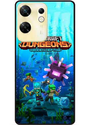 Чехол силиконовый бампер для infinix zero 30 4g с рисунком майнкрафт minecraft
