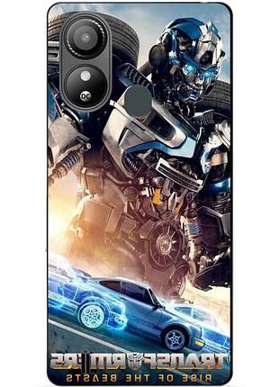 Силиконовый чехол бампер для zte blade l220 с рисунком мираж трансформеры