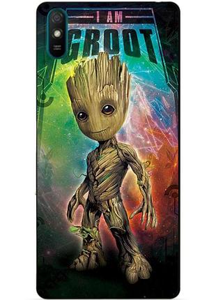 Силіконовий чохол бампер для xiaomi redmi 9a з малюнком groot грут стражі галактики