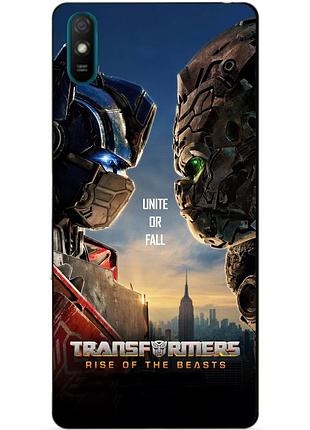 Силіконовий чохол бампер для xiaomi redmi 9a з малюнком звіробої трансформери transformers