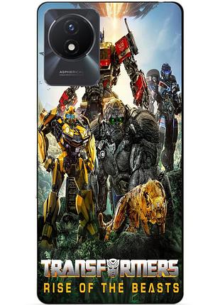 Силиконовый чехол бампер для vivo y02 звероботы трансформеры transformers