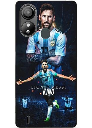Силиконовый чехол бампер для zte blade l220 с рисунком messi аргентина месси