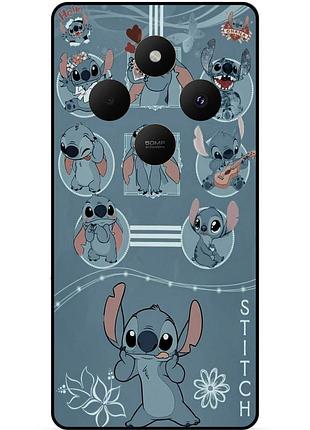 Чехол силиконовый бампер для xiaomi redmi 14c с картинкой стич stitch