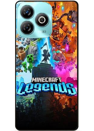 Чехол силиконовый бампер для zte blade a75 игра майнкрафт minecraft