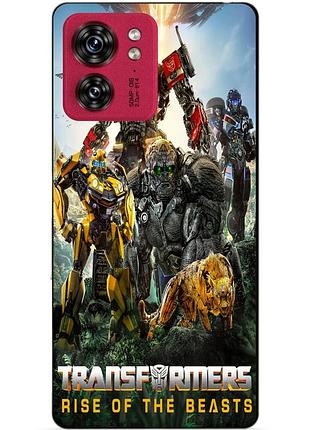Силиконовый чехол бампер для motorola edge 40 звероботы трансформеры transformers