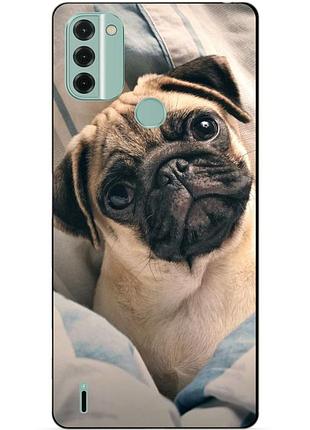 Силіконовий чохол бампер для nokia c31 з малюнком фото мопс