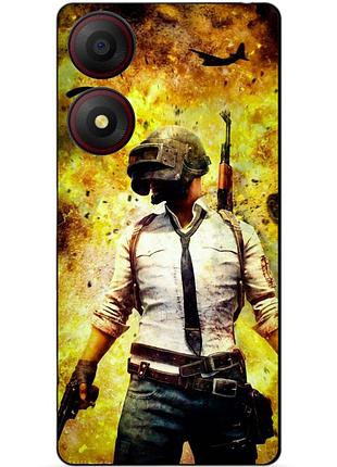 Силіконовий чохол бампер для zte blade a34 з малюнком пабг pubg