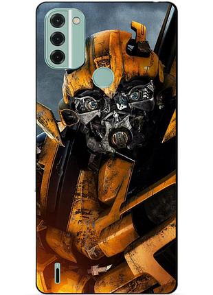 Силиконовый чехол бампер для nokia c31 с рисунком бамблби bumblebee трансформеры
