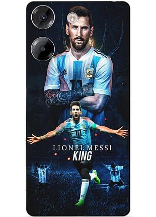 Силиконовый бампер чехол для xiaomi poco m7 pro 5g с рисунком messi аргентина месси