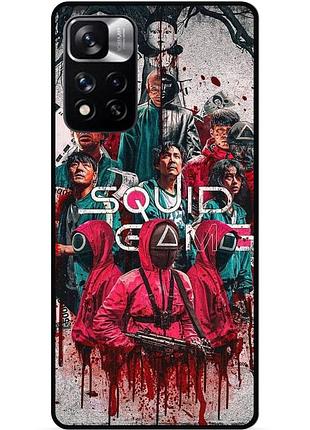 Силіконовий чохол бампер для xiaomi redmi note 11 pro plus 5g з малюнком гра в кальмара