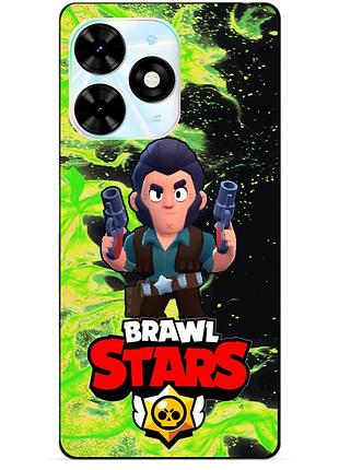 Чехол силиконовый бампер для infinix smart 8 plus (x6526) с героем бравл кольт