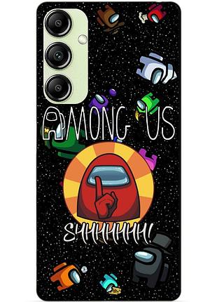 Силіконовий чохол бампер для samsung m52 з малюнком among us амонг ас
